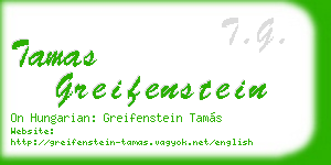 tamas greifenstein business card
